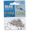 The Beadsmith Crimp Beads, Tube 2.5x2.5mm, Black Ox / Gunmetal (100 Pieces)