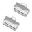 Cord Ends, Ribbon Pinch Crimp 10x5.5mm, Silver Plated (20 Pieces)