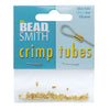 The Beadsmith Crimp Beads, Tube 1.5x1.5mm, Gold Plated (100 Pieces)