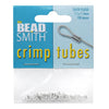 The Beadsmith Crimp Beads, Tube 1.5x1.5mm, Silver Plated (100 Pieces)