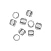 Metal Crimp Beads, Barrel 2x1.5mm, Silver Plated (100 Pieces)