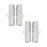 Cord Ends, Ribbon Pinch Crimp with Woven Texture 19.5x7mm, Silver Plated (4 Pieces)