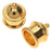 TierraCast Maker's Collection Cord Ends, Pagoda 15.5mm, Fits 10mm Cord, 22K Gold Plated (2 Pieces)
