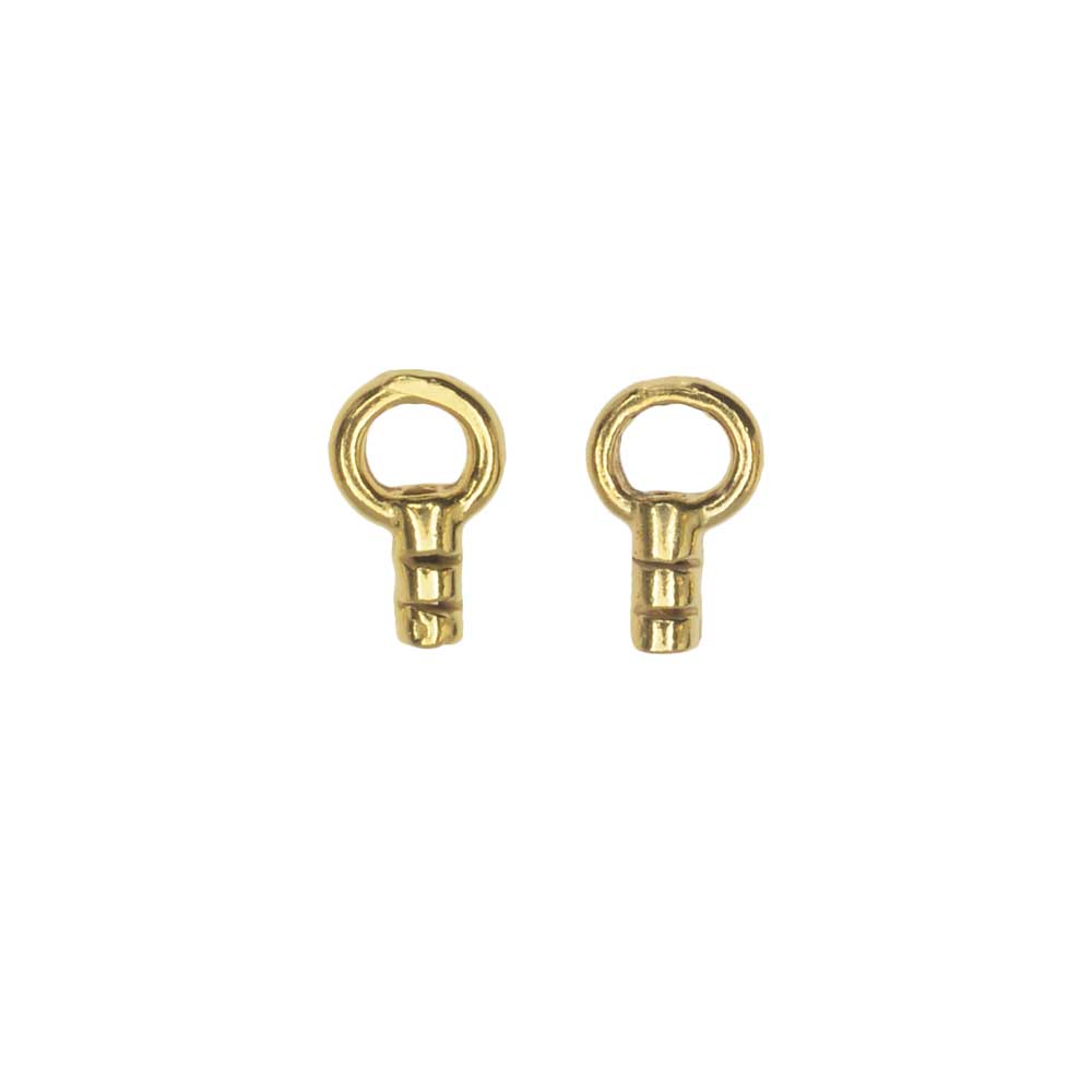 2mm Gold Plate Crimp End Caps for Chains, Jewelry Wires and