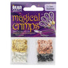 The Beadsmith Magical Crimp Assortment, 2x2mm, Silver / Gold / Copper / Black Oxide (500 Pieces)
