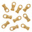 Cord Ends, Fancy Crimp Style with Loop, Fits 2mm Cord, Gold Tone Brass (10 Pieces)