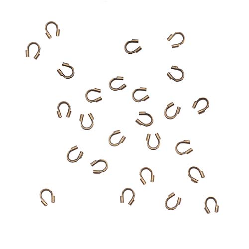 Wire & Thread Protectors, .019 Inch Loops Antiqued Brass (50 Pieces)