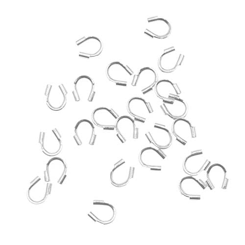 Wire & Thread Protectors, .019 Inch Loops Silver Plated (50 Pieces)