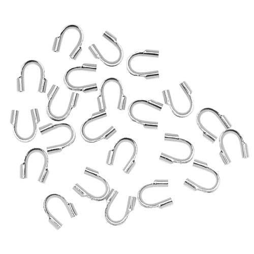 Wire & Thread Protectors, .024 Inch Loops Silver Plated (50 Pieces)