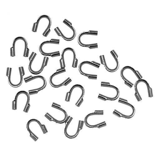 Gunmetal Plated Wire & Thread Protectors .024 Inch Loops (50 Pieces)