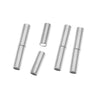 Magnetic Clasps, Tube Cord Ends Fits 3.2mm Cord, Silver Plated (4 Sets)
