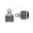 TierraCast Cord Ends, Roped Dome 16mm, Fits 8mm Cord, Antiqued Silver Plated (2 Pieces)
