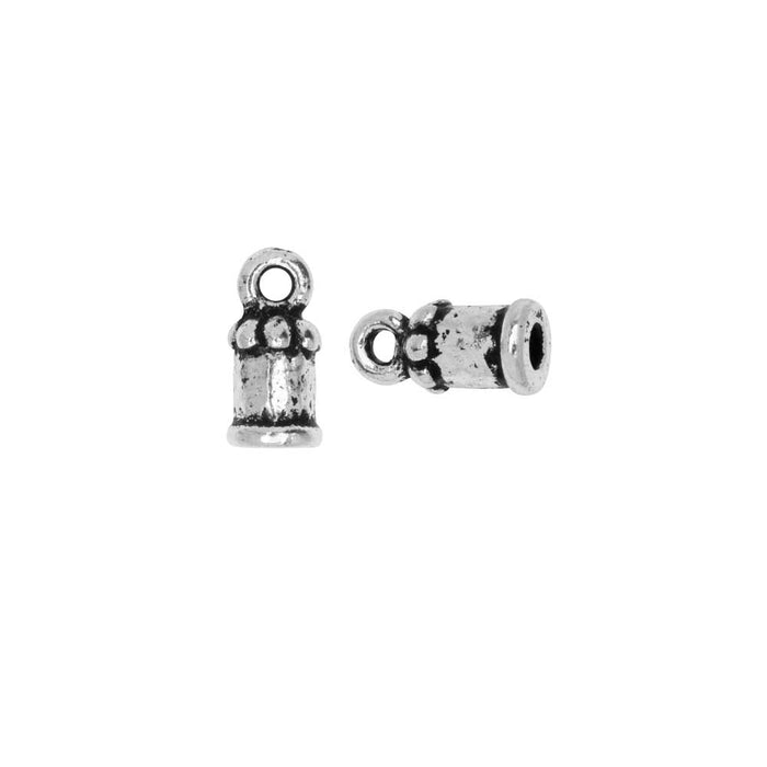 TierraCast Cord Ends, Palace Dome 10.5mm, Fits 2mm Cord, Antiqued Silver Plated (2 Pieces)