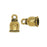 TierraCast Cord Ends, Palace Dome 15mm, Fits 6mm Cord, Antiqued Gold Plated (2 Pieces)
