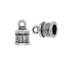 TierraCast Cord Ends, Temple Dome 14.5mm, Fits 6mm Cord, Antiqued Silver Plated (2 Pieces)