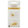 Basic Elements Crimp Tube Beads & Smooth Crimp Covers, 2x2mm and 4mm, Gold Plated (48 Pieces)
