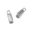 SilverSilk Pinch End Caps, 1-Strand 13.5x5mm, Silver Plated (2 Pieces)