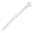 Necklace Chain Extender, Curb Links with Spring Ring Clasp 2 Inches, Silver Plated (10 Pieces)
