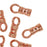 Cord Ends, Fancy Crimp Style with Loop, Fits 2mm Cord, Copper Plated (20 Pieces)