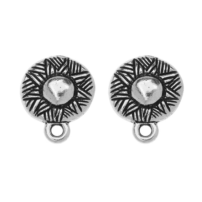 Gemstone Earrings, Crystal Quartz Chips with French Wire Hooks, Clear & Silver Plated (1 Pair)