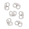 Earring Backs, Earnuts with Small Clutch 4mm Sterling Silver (6 Pairs)