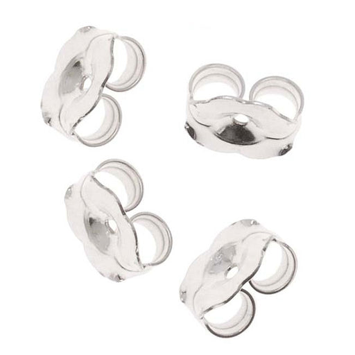 Earring Backs, Earnuts with Large Clutch 6mm Sterling Silver (6 Pairs)