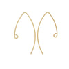 V-Shaped French Ear Wire, with Loop 36x17.5mm 14K Gold-Filled, (1 Pair)