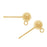 Earring Posts, Stud with Ball & Ring 4mm, Gold-Filled (1 Pair)