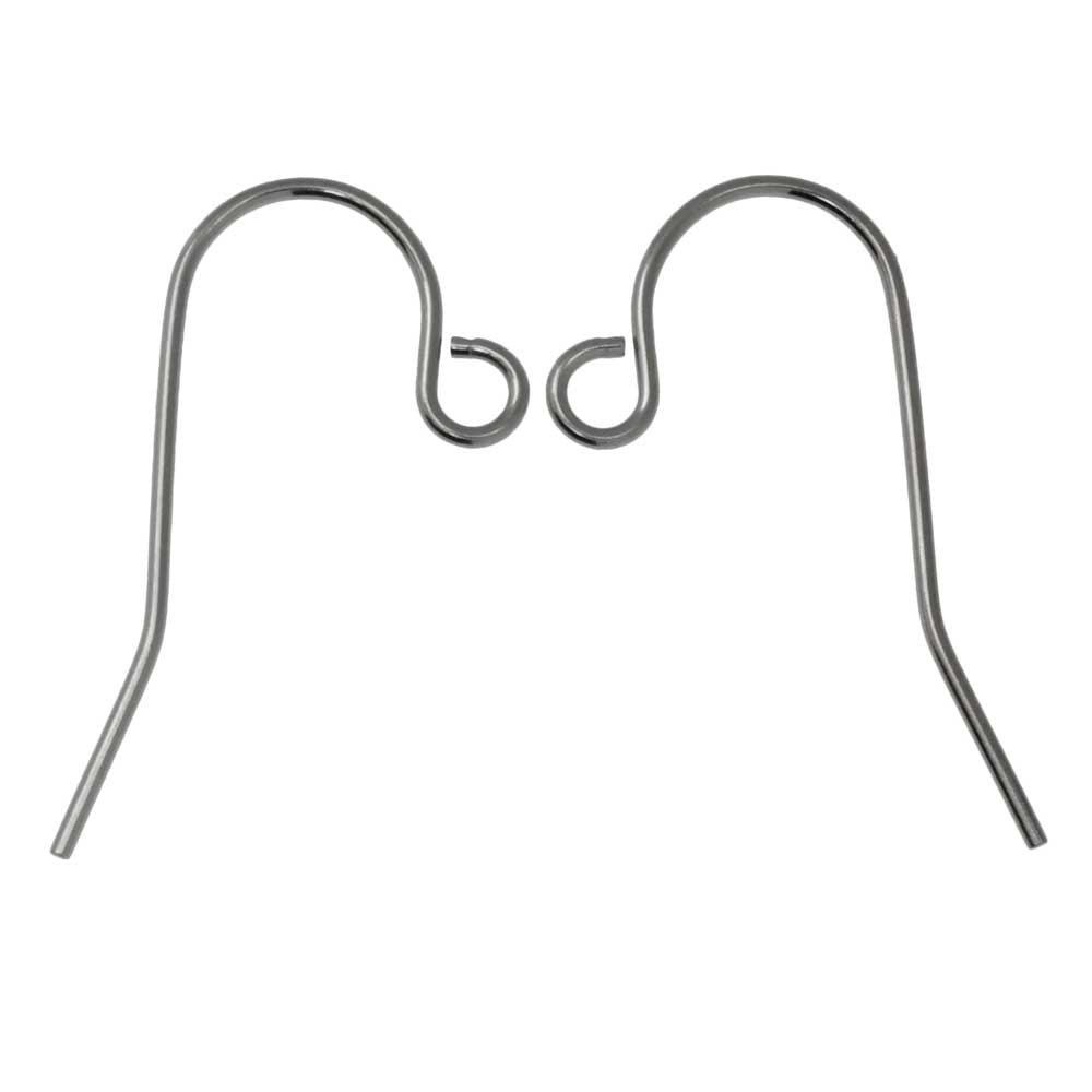 Earring Hooks, French Wire 22mm, Stainless Steel (25 Pairs)