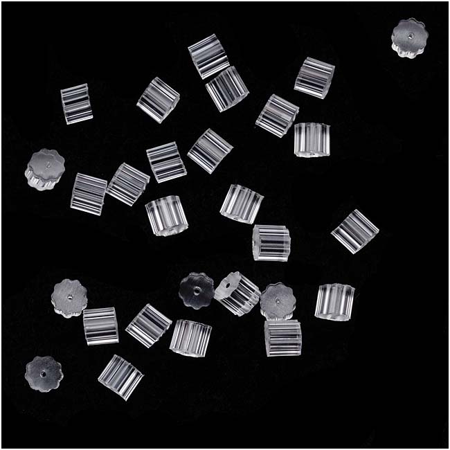 Earring Backs, Rubber Backs for Fish Hooks 3x3mm, Clear (720 Pairs) —  Beadaholique