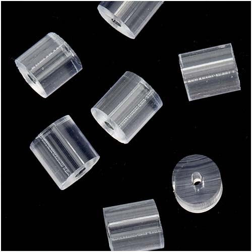 Earring Backs, Rubber Backs for Fish Hooks 3x3mm, Clear (72 Pairs)