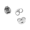 Earring Backs, Earnuts with Medium Clutch 5.5mm, Surgical Steel (50 Pairs)