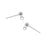 Earring Posts, Stud with Ball 4mm, Silver Plated (10 Pairs)