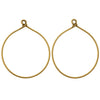 Nunn Design Wire Frame, Hoop Drop 31x38.5mm Antiqued Gold Plated (1 Pair)