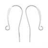 Earring Findings, Flattened Ear Wire 18.5mm, Sterling Silver (10 pcs)
