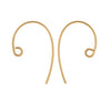 Earring Findings, Ear Wire 21mm Long 20 Gauge Thick Gold-Filled (2 Pairs)
