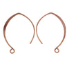 Ear Wire, V-Style 33mm, Antiqued Copper, by Nunn Design (1 Pair)