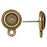 TierraCast Pewter Earring Post, Glue-In Stepped 7mm ss34 Bezel 16mm Brass Oxide Finish (2 Pieces)