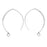 Ear Wire, V-Style 33mm, Antiqued Silver, by Nunn Design (1 Pair)