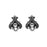 Earring Posts, Stud Duchess 10.7mm, Silver Plated Pewter, by TierraCast (1 Pair)