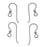TierraCast Niobium Earring Hooks with 3mm Ball - Hypo-Allergenic (2 Pairs)