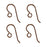 TierraCast Niobium Copper Earring Hooks Hypo-Allergenic (2 Pairs)