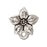 Earring Posts, Stud Star Jasmine Flower 13mm, Silver Plated Pewter, by TierraCast (1 Pair)