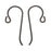 TierraCast Black Finish Earring Hooks, Hypo-Allergenic Niobium with Loop 21mm Black (2 Pairs)