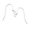 Earring Findings, French Ear Wire Hook 16mm Long 21 Gauge, Sterling Silver (10 pcs)