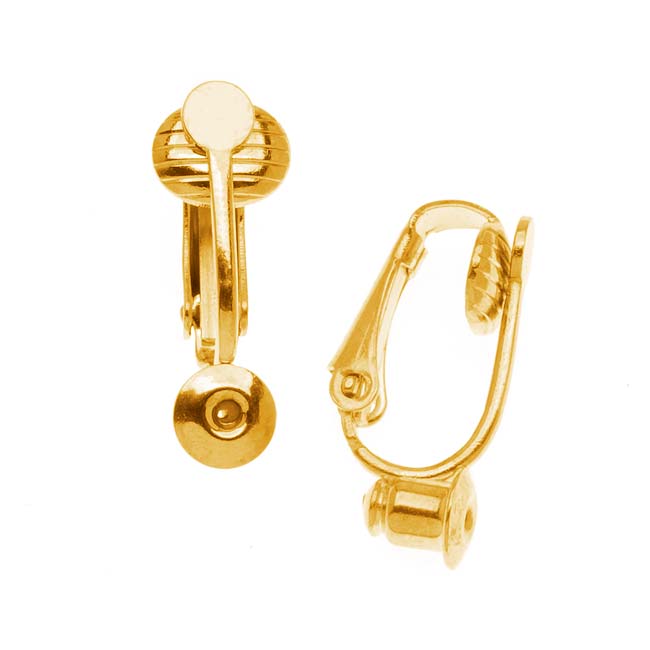 Gold Plated Earring Converters - Turn Posts Into Clip-Ons! (1 Pair)