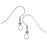 Silver Plated Earring Hooks, Hypo-Allergenic with Ball and Loop 18.5x19mm (50 Pairs)