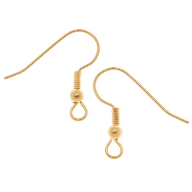22K Gold Plated Hypo-Allergenic Earring Hooks (100)