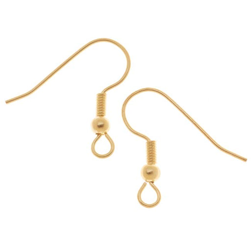 50pcs Hypoallergenic Strong Ear Wire Ball Dot French Earring Hooks 20mm  Dangle Earwire Connectors 14k Gold Plated Earrings Making CF238-2 :  : Home