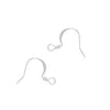 Earring Hooks, Fishhook Style 15MMx17MM, Silver Plated (25 Pairs)